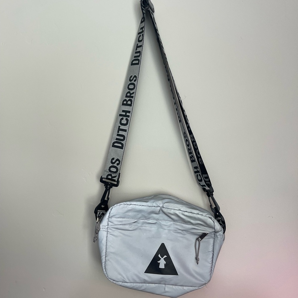 Dutch Bros Gray Messenger Bag